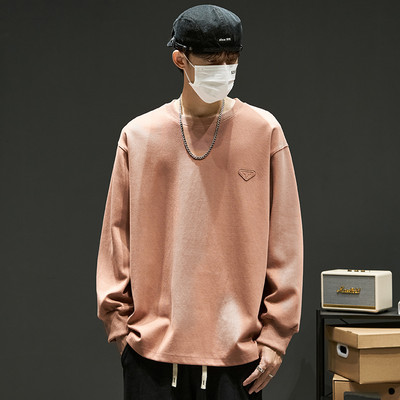 Bluza casual barbatesc cu decolteu oval - model lat