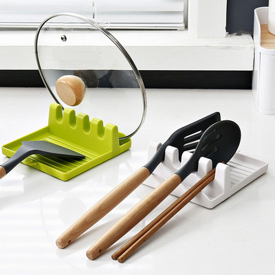 Műanyag kanáltartós konyhai rendszerező villa spatula állványhoz kanáltartó állvány étkészlet tároló állvány kanál edény fedél tartóhoz