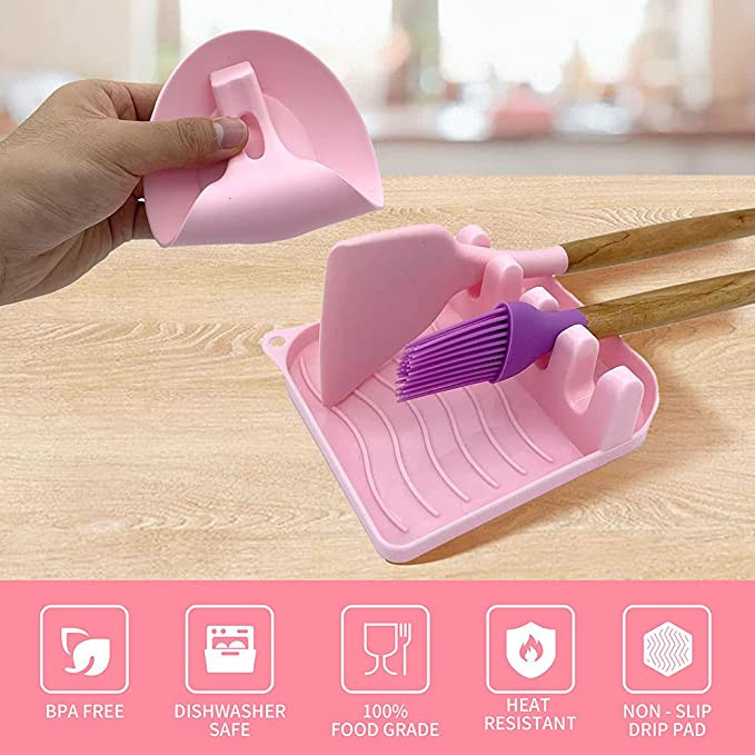 2 ΤΕΜ. Πολυλειτουργικό μαξιλαράκι για σούπας Αντιολισθητικό κάλυμμα θήκης για τη θερμότητα Κατάλληλο για πένσα κουταλιού φτυαριού κουζίνας