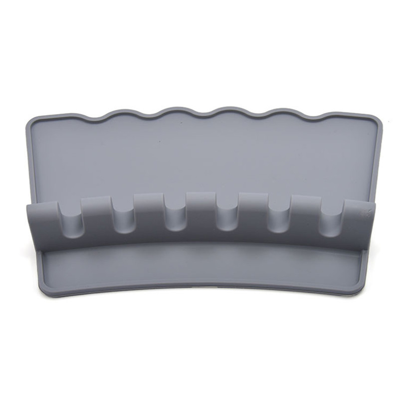 Suporturi de linguri de bucatarie din silicon Furculita Spatula Raft Organizator Raft Rest Suport pentru betisoare Linguri antiderapante Pad Ustensile de bucatarie