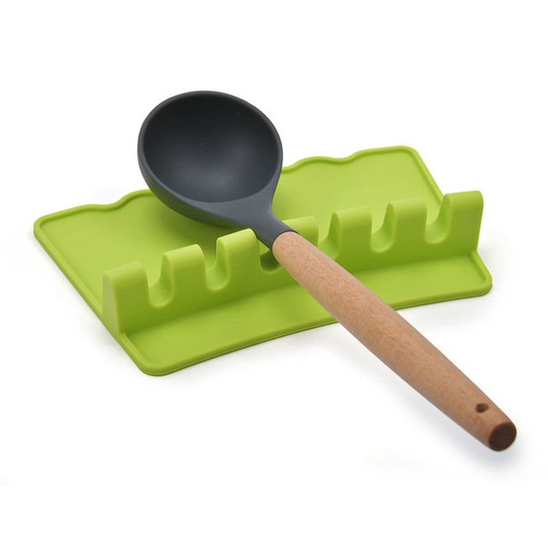 Suporturi de linguri de bucatarie din silicon Furculita Spatula Raft Organizator Raft Rest Suport pentru betisoare Linguri antiderapante Pad Ustensile de bucatarie