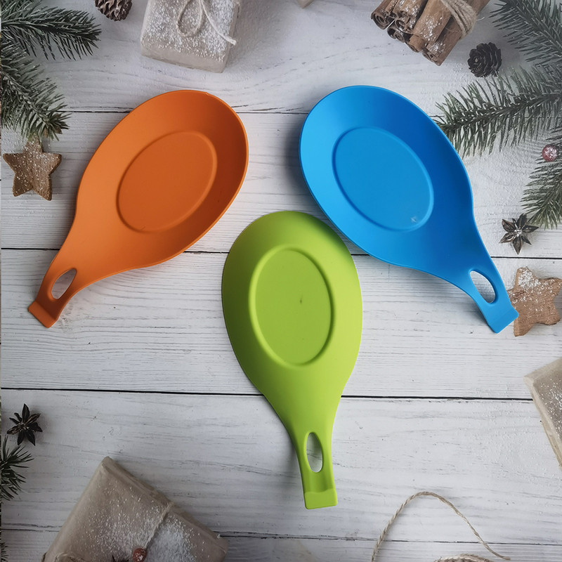 Naujas silikoninis izoliacinis šaukštas, atsparus karščiui, padėkliukas gėrimui stiklinis padėkliukas