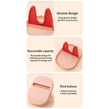 Държач за капак на тенджера Организация за многократна употреба Поставка за шпатула Миещи се пръчици за хранене Съхранение Кухненски прибори Поставка за лъжица Поставка за организатор