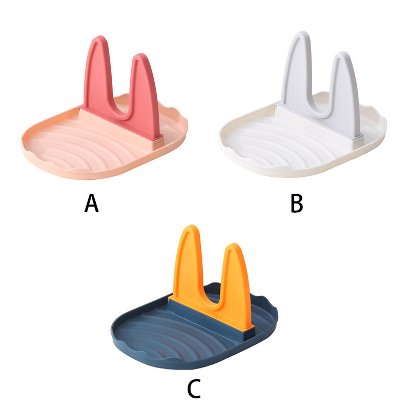Puodo dangtelio laikiklis Daugkartinio naudojimo organizacinis mentelės stovas, plaunamas lazdelės Laikymas Virtuvės reikmenys Šaukšto poilsio organizatoriaus stovas