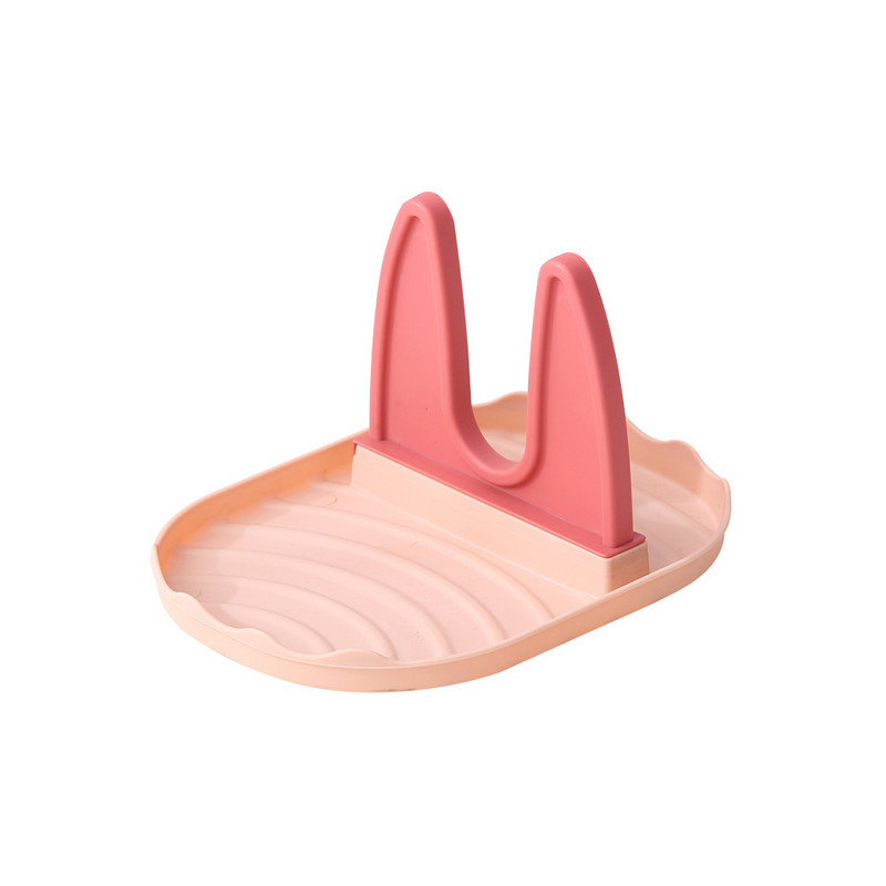 Puodo dangtelio laikiklis Daugkartinio naudojimo organizacinis mentelės stovas, plaunamas lazdelės Laikymas Virtuvės reikmenys Šaukšto poilsio organizatoriaus stovas