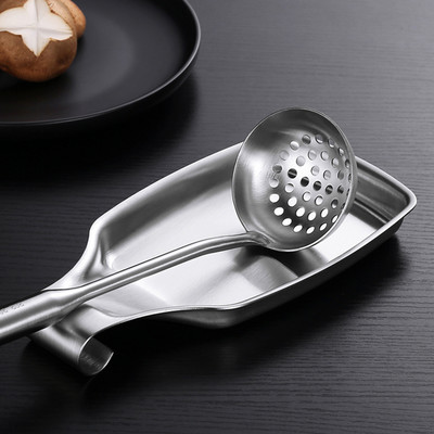 Rozsdamentes acél kanáltámasz tartó fedél fém állvány edénypolc spatula merőkanál polc konyhai kiegészítők főzéstámasztó állvány