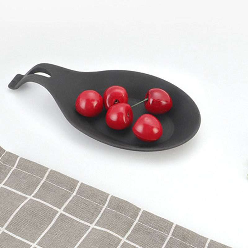 Многофункционална силиконова подложка за лъжица Кухненски прибори Шпатула Топлоустойчива подложка Лъжица Поставете подложка Устройство Кухненски инструменти Ново