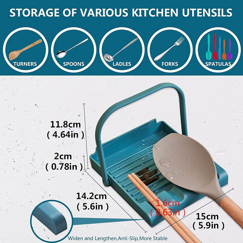 GUCHARBET Suport pentru linguri de bucatarie Accesorii pentru bucatarie Suport pentru spatula Furculita Accesorii pentru bucatarie Organizator pentru depozitare Suport spatula