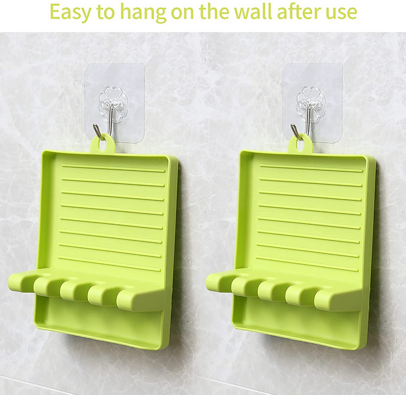 Suport pentru lingură din plastic, Organizator de bucătărie pentru furculiță, spatulă, suport pentru lingură, suport pentru depozitare veselă, suport pentru capac pentru oală.