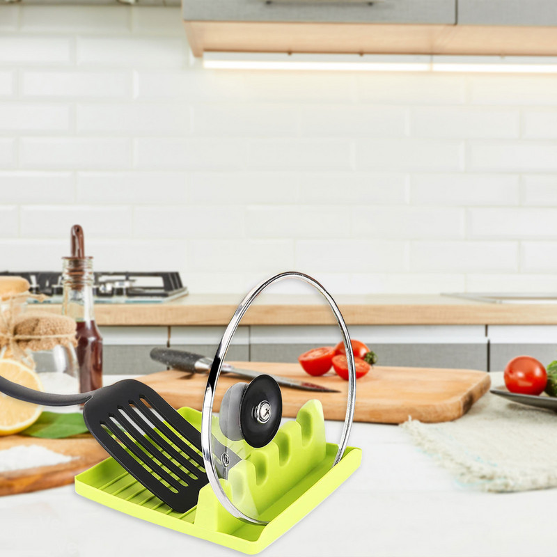 Suport pentru lingură din plastic, Organizator de bucătărie pentru furculiță, spatulă, suport pentru lingură, suport pentru depozitare veselă, suport pentru capac pentru oală.