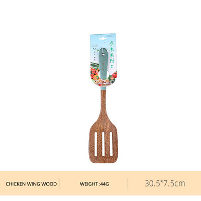 Ustensile de gătit din lemn masiv Obiecte de bucătărie ecologice Spatulă de tec Lingură de orez Ustensile de gătit antiaderente Accesorii de bucătărie