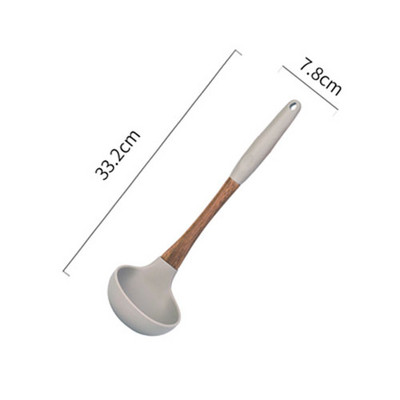 Silikoon+puidust toiduvalmistamisriistade komplektid kööginõud kööginõud supilusikas Spaatli keeraja kurn kööginõud