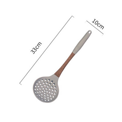 Silikoon+puidust toiduvalmistamisriistade komplektid kööginõud kööginõud supilusikas Spaatli keeraja kurn kööginõud