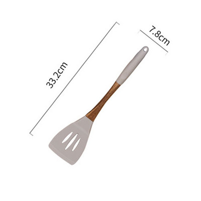 Silikoon+puidust toiduvalmistamisriistade komplektid kööginõud kööginõud supilusikas Spaatli keeraja kurn kööginõud