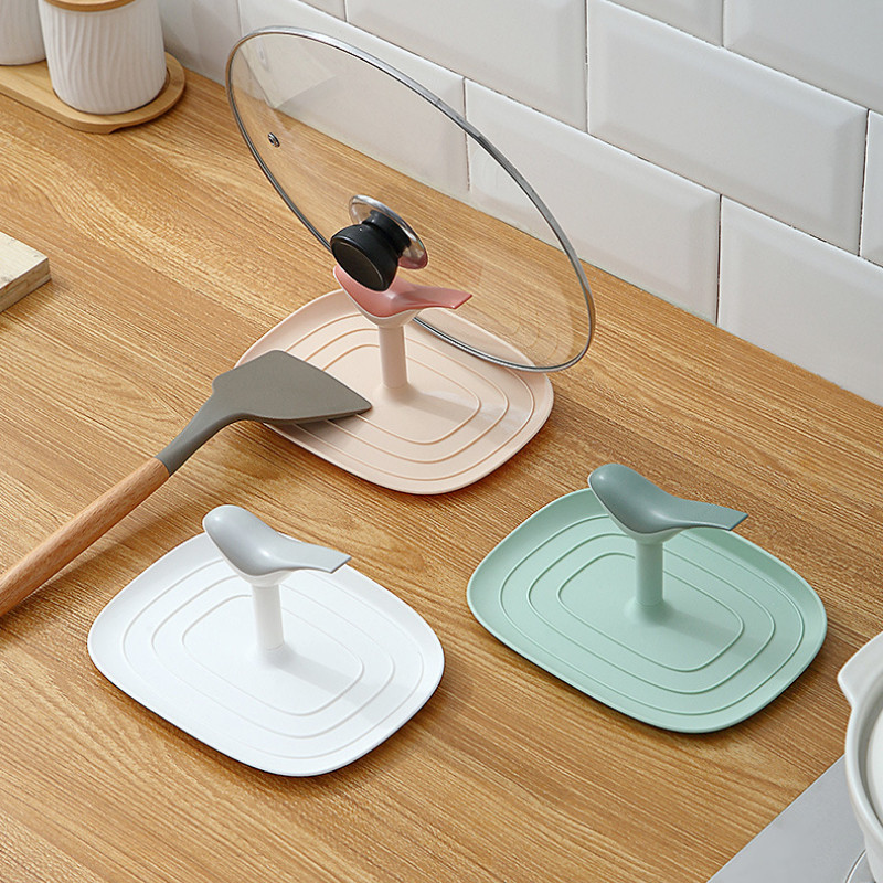 Suport multifuncțional pentru recipiente în formă de pasăre Suport pentru oală Suport capac pentru spatulă de bucătărie Suport lingură