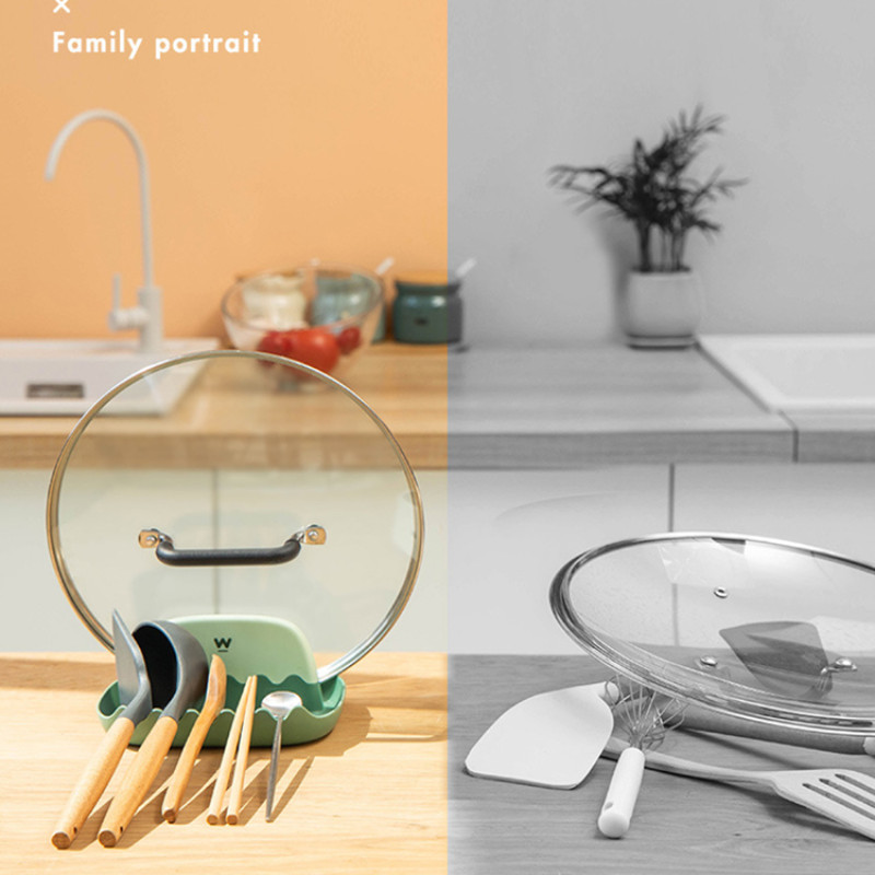 Πολυλειτουργική σχάρα σπάτουλας, σχάρα αποθήκευσης κουταλιών, οικιακά ξυλάκια, θήκη σπάτουλας, σχάρα αποθήκευσης κουζίνας, σχάρα για κάλυμμα κατσαρόλας