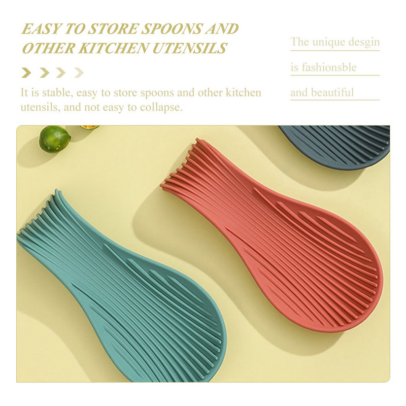 Suport pentru lingură Suport pentru oală din silicon Suport pentru ustensile de bucătărie Depozitare Plită Spatulă Aragaz Scooputensils Blat de uz casnic