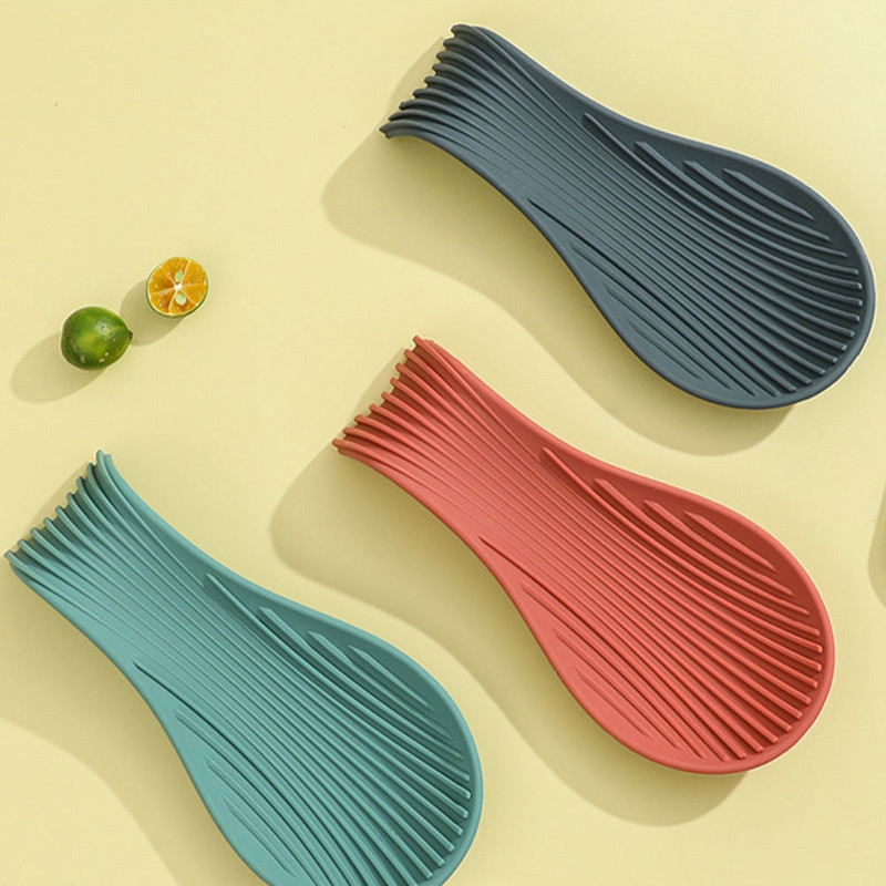 Suport pentru lingură Suport pentru oală din silicon Suport pentru ustensile de bucătărie Depozitare Plită Spatulă Aragaz Scooputensils Blat de uz casnic