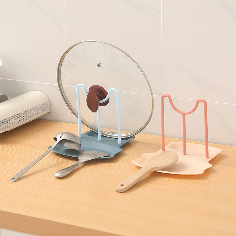 BalleenShiny Suport pentru spatulă creativ Suport pentru linguri de uz casnic Covorașă Bețișoare din plastic Capac pentru oală Suport de depozitare Suport pentru blat de bucătărie