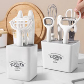 Accesorii de bucătărie cu mâner din silicon Set de cuțite 5/6 buc. Ustensile de gătit Ustensile de bucătărie cu cutie de depozitare ambalabilă