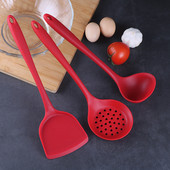 Set de 3 bucăți de unelte de gătit Ustensile aprobate de FDA Linguriță de bucătărie Spatulă Linguriță de supă Racletă Ustensile de gătit antiaderență Ustensile de bucătărie
