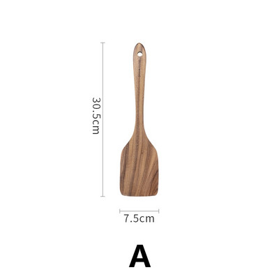 Musowood Ξύλινα σκεύη κουζίνας Κουτάλι ρυζιού με μακρύ χερούλι Κουτάλι κουτάλα Σαλάτα ανάμειξης Κουτάλι σερβιρίσματος Εργαλεία μαγειρικής