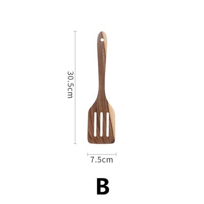 Musowood Ξύλινα σκεύη κουζίνας Κουτάλι ρυζιού με μακρύ χερούλι Κουτάλι κουτάλα Σαλάτα ανάμειξης Κουτάλι σερβιρίσματος Εργαλεία μαγειρικής