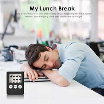 LCD обратно броене Кухненски таймер Брояч за готвене Будилник Кухня за сън Електронен хронометър