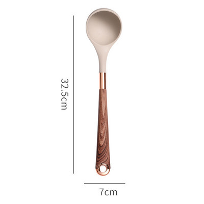 Silikoniniai virtuvės reikmenys Virtuvės prietaisai Įrankiai Virtuvės reikmenų rinkinys Nelipnus mentele Sriubos šaukštas Aliejaus Šepetėlis Virtuvės reikmenys Indai