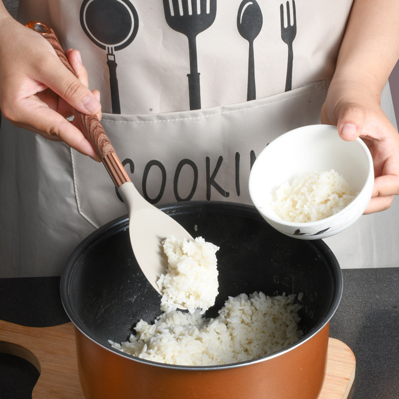 Silikoniniai virtuvės reikmenys Virtuvės prietaisai Įrankiai Virtuvės reikmenų rinkinys Nelipnus mentele Sriubos šaukštas Aliejaus Šepetėlis Virtuvės reikmenys Indai