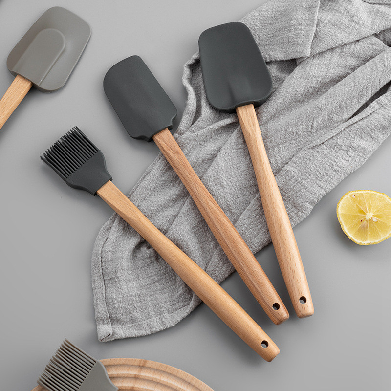 3 τεμ. Ξύστρα κρέμας σπάτουλας σιλικόνης Ψωμί κέικ βούτυρο Σπάτουλα μίξερ λαδιού, αντικολλητικό εργαλείο ψησίματος, ανθεκτικό στη θερμότητα