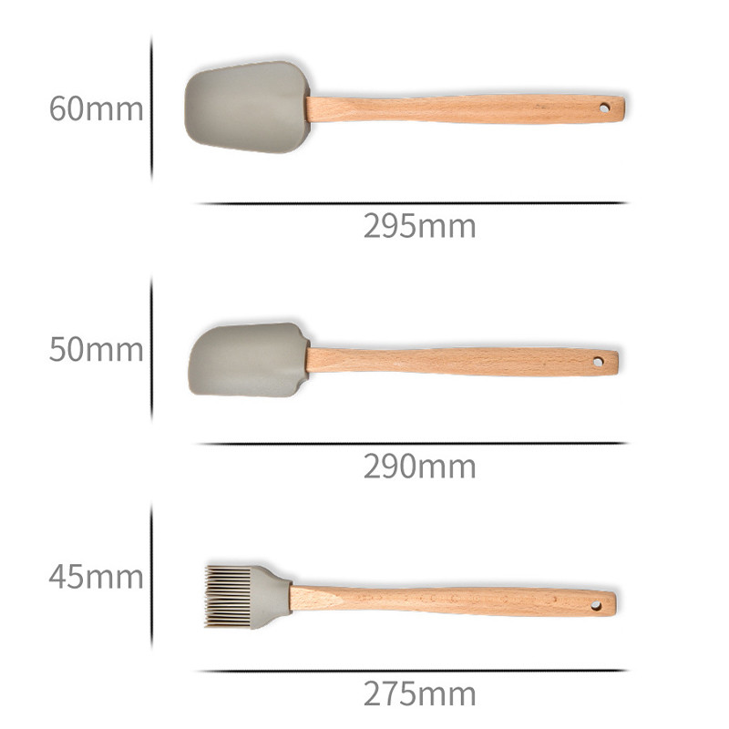 3 τεμ. Ξύστρα κρέμας σπάτουλας σιλικόνης Ψωμί κέικ βούτυρο Σπάτουλα μίξερ λαδιού, αντικολλητικό εργαλείο ψησίματος, ανθεκτικό στη θερμότητα