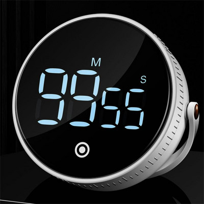 Cronometru de bucătărie Cronometru digital inteligent, Ceas cu numărătoare inversă pentru gătit, magnetic, cu LED, alarmă mecanică, accesorii pentru bucătărie