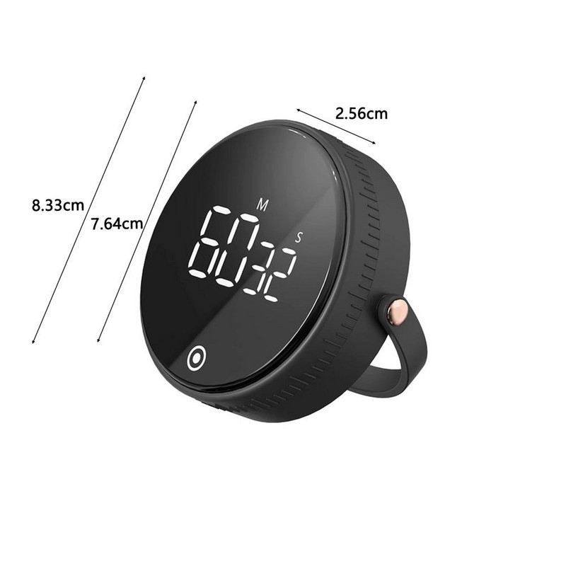 Cronometru digital de bucătărie, 1 buc, cu afișaj cu LED mare, funcție de memorie reglabilă, ceas cu numărătoare inversă magnetică silențioasă dropshipping