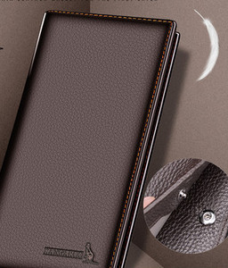 Portofel barbatesc din piele cu nasture