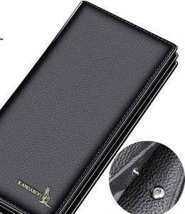 Portofel barbatesc din piele cu nasture