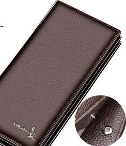 Portofel barbatesc din piele cu nasture