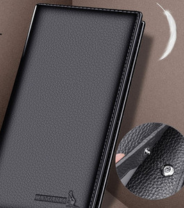 Portofel barbatesc din piele cu nasture