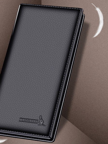 Portofel barbatesc din piele cu nasture