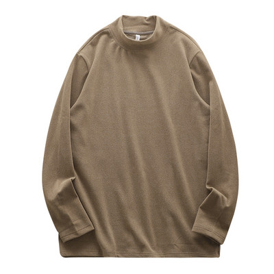 Bluză cu guler polo de culoare uni