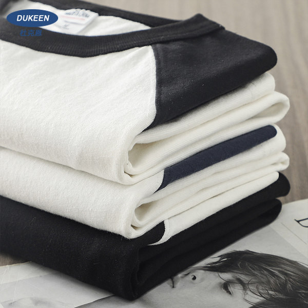 Bluză casual pentru bărbați cu decolteu oval