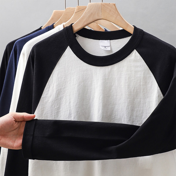 Bluză casual pentru bărbați cu decolteu oval