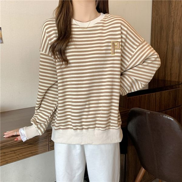 Ženska prugasta bluza s vezom