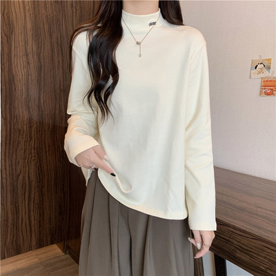 Bluza de dama model nou cu guler polo inalt - mai multe culori