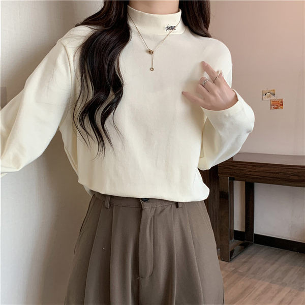 Bluza de dama model nou cu guler polo inalt - mai multe culori