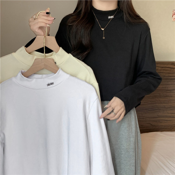 Bluza de dama model nou cu guler polo inalt - mai multe culori