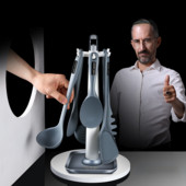 Silikonsko kuhinjsko posuđe otporno na visoke temperature Set pribora za kuhanje Kuhinjski pribor za kuhanje s policom Kuhinjski pribor