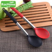 1 buc lingură de gătit din silicon, lingură antiaderentă ovală, veselă pentru amestecare, aprovizionare de bucătărie, instrument de gătit, lingură de amestecare din silicon