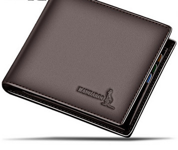 Ανδρικό οικολογικό δερμάτινο casual πορτοφόλι χωρίς αγκράφα