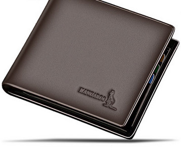 Ανδρικό οικολογικό δερμάτινο casual πορτοφόλι χωρίς αγκράφα